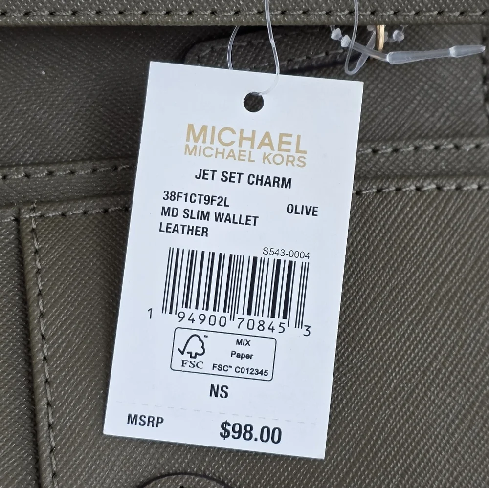 Michael Kors Jet Set Bifold Medium Green Wallet